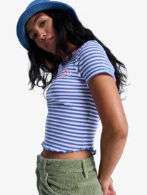 1 Bright Lights - T-Shirt ajusté pour Femme Blanc ERJKT04395 Roxy