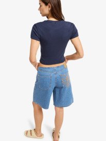 4 Sea You Later - T-Shirt ajust&eacute; pour Femme Bleu ERJKT04405 Roxy
