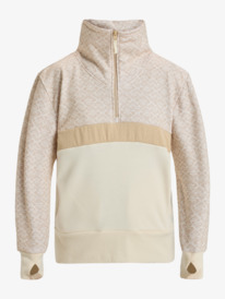 14 Sweeping Peak - Sweatshirt com fecho de correr na gola para Mulher Beige ERJLW03047 Roxy