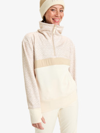 3 Sweeping Peak - Half-Zip Sweatshirt for Women Beige ERJLW03047 Roxy