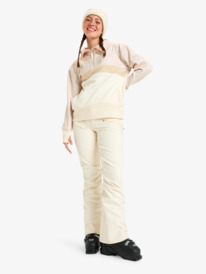 7 Sweeping Peak - Sudadera Técnica con Media Cremallera  para Mujer Beige ERJLW03047 Roxy