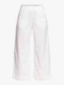 10 By The Ocean - Cropped Cotton Trousers for Women  ERJNP03438 Roxy