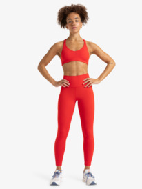 2 Heart Into It Ankle - Technical Leggings for Women Red ERJNP03488 Roxy