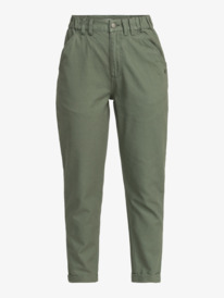 6 Sunny Escape - Pantalón de corte zanahoria para Mujer Verde ERJNP03524 Roxy