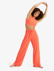 1 Rise & Vibe - Sports Trousers for Women Orange ERJNP03556 Roxy