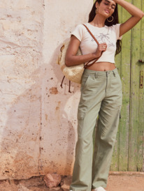 4 Left Again  - Cargo Pant para Mulher Verde ERJNP03581 Roxy