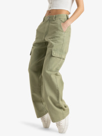 9 Left Again  - Cargo Pant for Women Green ERJNP03581 Roxy