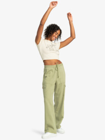 4 Precious   - Cargo Pant para Mulher Verde ERJNP03584 Roxy