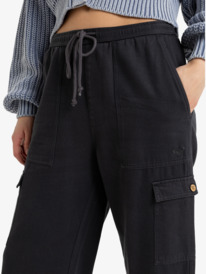 5 Precious   - Cargo Pant for Women Black ERJNP03584 Roxy