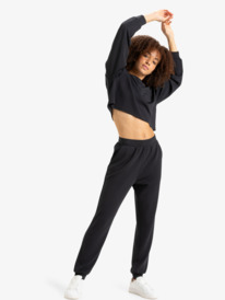 3 Rise & Vibe Sweet - Pantalón de cintura elástica para Mujer Negro ERJNP03589 Roxy