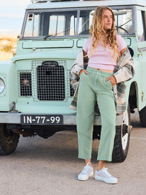 0 Break My Soul - Elastic Waist Pants for Women Green ERJNP03621 Roxy