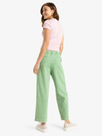 6 Break My Soul - Elastic Waist Pants for Women Green ERJNP03621 Roxy