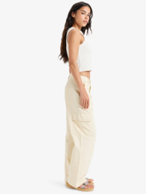 5 Left Again - Cargo Pants for Women Beige ERJNP03625 Roxy