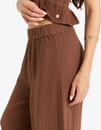 5 Under Golden Tropic - Pantalón on cintura elástica para Mujer Marron ERJNP03643 Roxy