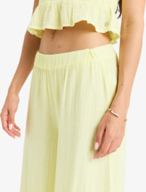 9 Under Golden Tropic - Pantalón on cintura elástica para Mujer Verde ERJNP03643 Roxy