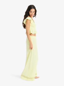 2 Under Golden Tropic - Pantalón on cintura elástica para Mujer Verde ERJNP03643 Roxy
