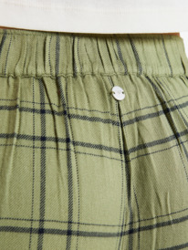 6 Great Influence - Pantalón holgado de franela para mujer Verde ERJNP03665 Roxy