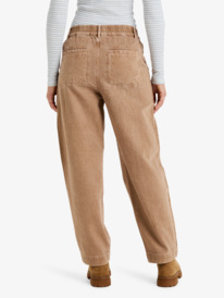4 Break My Soul - Broek met kokerpijp en halfhoge taille voor Dames Brown ERJNP03666 Roxy
