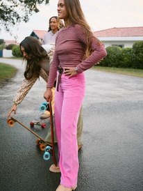 0 Surf On Cloud Cord - Broek met wijde pijpen voor Dames Pink ERJNP03678 Roxy