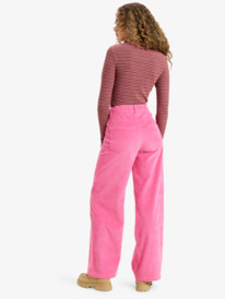 5 Surf On Cloud Cord - Broek met wijde pijpen voor Dames Pink ERJNP03678 Roxy