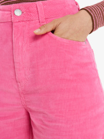 6 Surf On Cloud Cord - Broek met wijde pijpen voor Dames Pink ERJNP03678 Roxy