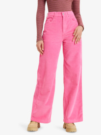 1 Surf On Cloud Cord - Broek met wijde pijpen voor Dames Pink ERJNP03678 Roxy