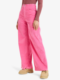 2 Surf On Cloud Cord - Broek met wijde pijpen voor Dames Pink ERJNP03678 Roxy