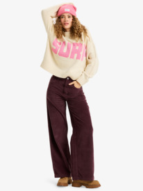 5 Surf On Cloud Cord - Pantalon ample pour Femme Rouge ERJNP03678 Roxy