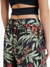 3 Midnight Avenue Crinkle - Broek met regular lengte voor Dames Black ERJNP03680 Roxy