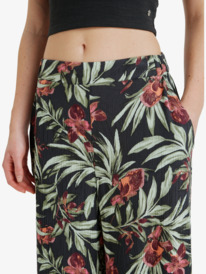 4 Midnight Avenue Crinkle - Broek met regular lengte voor Dames Black ERJNP03680 Roxy