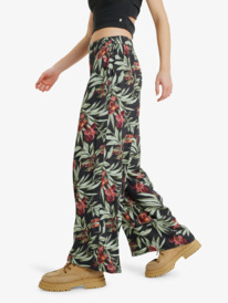 1 Midnight Avenue Crinkle - Broek met regular lengte voor Dames Black ERJNP03680 Roxy