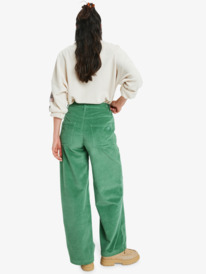 5 Surf On Cloud Cord - Wide Leg Trousers for Women Green ERJNP03682 Roxy