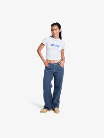5 Chloe Kim Pop Stitch - Pantalón recto y holgado para mujer Negro ERJNP03687 Roxy