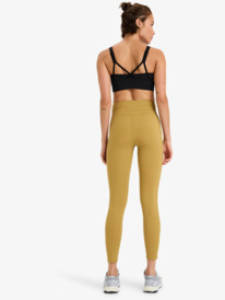 5 Heart Into It Ankle - Leggings deportivos para mujer Beige ERJNP03690 Roxy