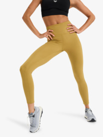 2 Heart Into It Ankle - Leggings deportivos para mujer Beige ERJNP03690 Roxy