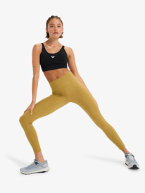4 Heart Into It Ankle - Leggings deportivos para mujer Beige ERJNP03690 Roxy