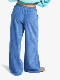 4 Lekeitio Knit - Easy Wear Pull On Corduroy Trousers for Women Blue ERJNP03691 Roxy
