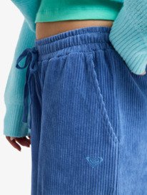 2 Lekeitio Knit - Easy Wear Pull On Corduroy Trousers for Women Blue ERJNP03691 Roxy