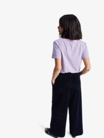3 Lekeitio Knit - Pantaloni in velluto a coste facili da indossare da Donna Black ERJNP03691 Roxy