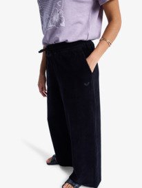 2 Lekeitio Knit - Pantaloni in velluto a coste facili da indossare da Donna Black ERJNP03691 Roxy