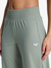 2 Rise & Vibe - Workout Bottoms for Women Green ERJNP03692 Roxy