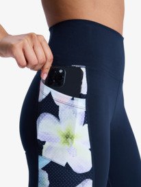 3 Heart Into It - Legging de sport pour Femme Noir ERJNP03698 Roxy