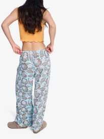 4 Midnight Avenue Slub Printed - Elastische Broek voor Dames Brown ERJNP03702 Roxy