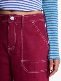 2 Howling Rails - Cal&ccedil;as estilo carpinteiro para Mulher Vermelho ERJNP03706 Roxy