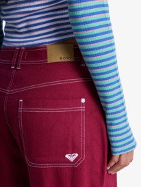 3 Howling Rails - Cal&ccedil;as estilo carpinteiro para Mulher Vermelho ERJNP03706 Roxy