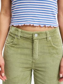 2 Dawn Patrol Corduroy - Pantalon en velours pour Femme Vert ERJNP03708 Roxy