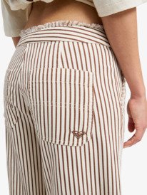 5 Rough Around Edges - Pantal&oacute;n a rayas para Mujer Blanco ERJNP03728 Roxy