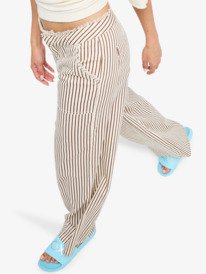 6 Rough Around Edges - Pantal&oacute;n a rayas para Mujer Blanco ERJNP03728 Roxy