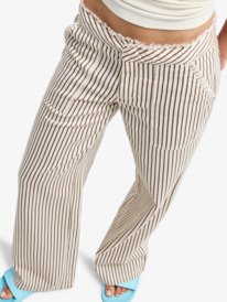 0 Rough Around Edges - Pantal&oacute;n a rayas para Mujer Blanco ERJNP03728 Roxy