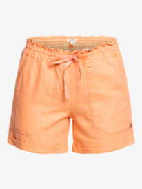6 Another Kiss - Linnen Short voor Dames Pink ERJNS03310 Roxy